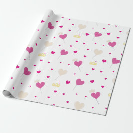 Hört Ballon und Kronen. Geschenkpapier