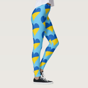 Hört die Farben der ukrainischen Flagge Leggings