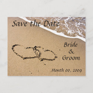 Hört in den Sand-Save the Date Postkarten