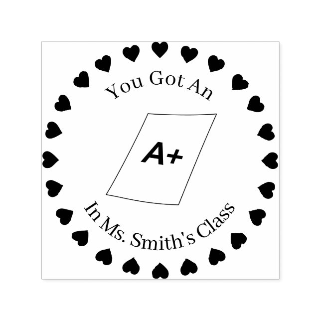 Hört in einem Kreis, Lehrer A+ Permastempel (Design)