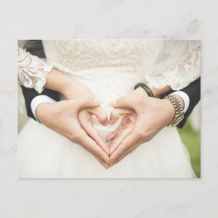 Hört in unseren Händen Hochzeit Postkarte
