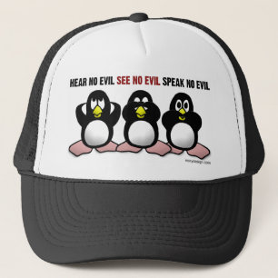 Hört keine bösen Pinguine Truckerkappe