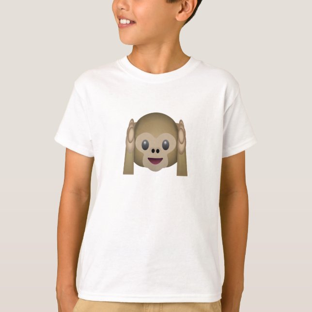 Hört keinen bösen Affen Emoji T-Shirt (Vorderseite)