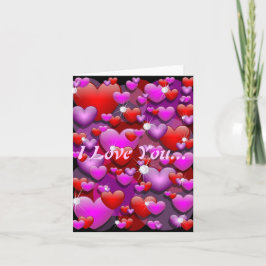 Hört Liebe und Diamanten "I Liebe You"-Karte Feiertagskarte