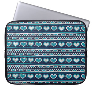 Hört Stricken nahtloses Muster 2 + Ihre Ideen Laptopschutzhülle