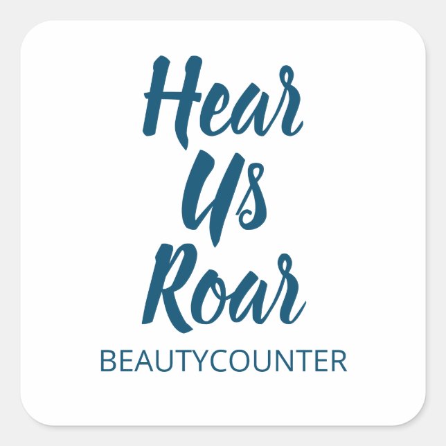 Hört uns Roar! Aufkleber Beautycounter (Vorderseite)