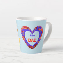Hört zu. Text BEST VATER Latte Tasse