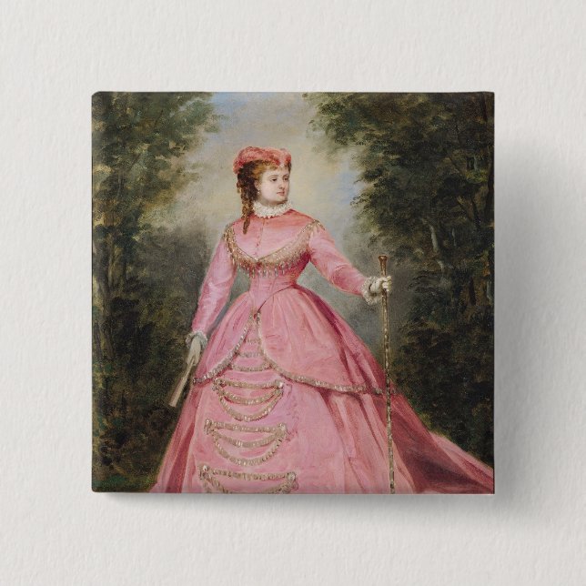 Hortense Schneider 1868 Button (Vorderseite)