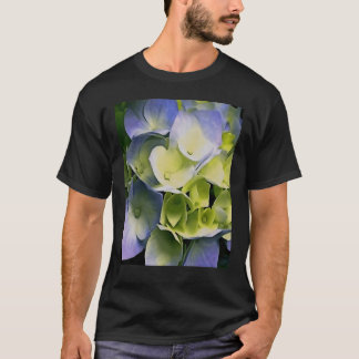 Hortensia Blossom Botanical Blue Florets T-Shirt