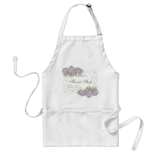 Hortensia lilas de sembler vintage - tabliers (Devant)