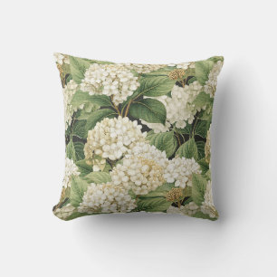 Hortensie Aquarell Blumen Boho Retro-Blumen Kissen