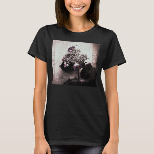 Hortensie auf einem grungigen Hanes-T-Shirt mit Sc T-Shirt