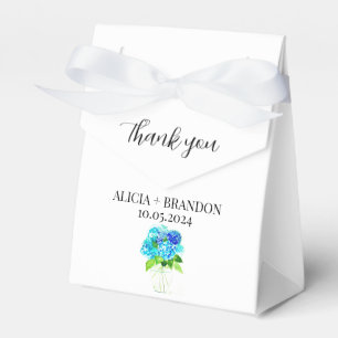 Hortensie Blaue Florale Elegante Moderne Hochzeit Geschenkschachtel