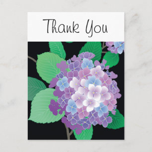 Hortensie Japanische Florale Feine Kunst Postkarte