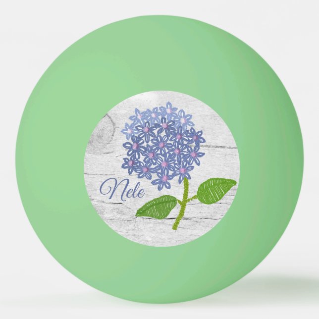  Hortensie, personalisiert   tischtennisball (Vorderseite)