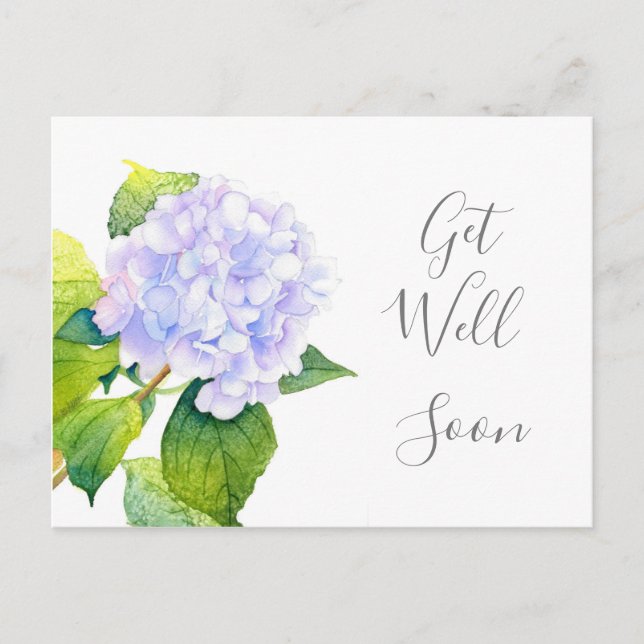 Hortensie Postkarte (Vorderseite)