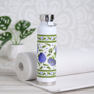 Hortensien-Blumen Botanische Kunstgestaltung Trinkflasche