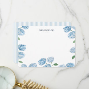 Hortensien-Blumen-Malstationery mit individuellem  Dankeskarte