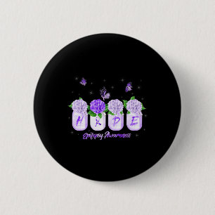 Hortensien-Blüten-Schmetterling Epilepsie-Bewussts Button