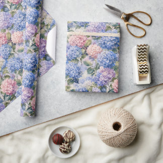 Hortensien-Garten-Geschenkpapier Geschenkpapier