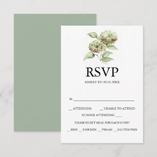 Hortensien-Hochzeits-RSVP-Karten RSVP Karte