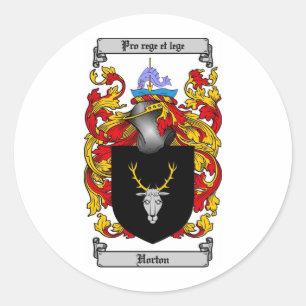 HORTON FAMILIENWAPPEN - HORTON WAPPEN RUNDER AUFKLEBER