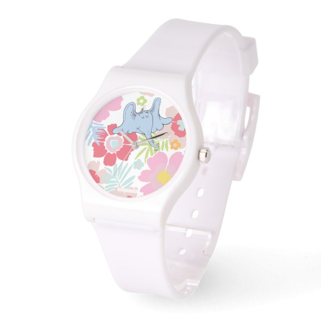 Horton hört A Who | Muster der Blume Pastel Armbanduhr (Winkel)