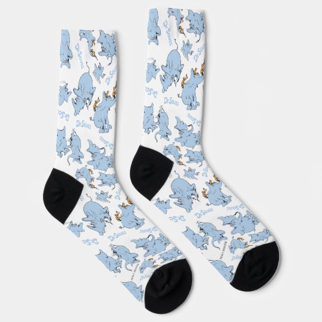 Horton hört ein Hu-Männchen-Affen-Muster Socken (Rechts)