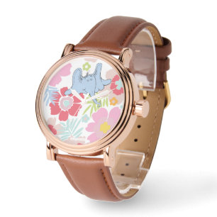 Horton Hört Ein Hu   Pastell-Blumenmuster Armbanduhr
