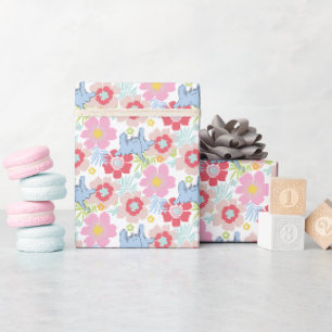 Horton Hört Ein Hu Pastell-Blumenmuster Geschenkpapier
