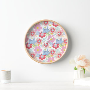 Horton Hört Ein Hu   Pastell-Blumenmuster Uhr