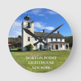 Horton Point Lighthouse, New York Round Clock Runde Wanduhr