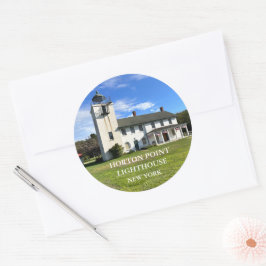 Horton Point Lighthouse New York Round Stickers