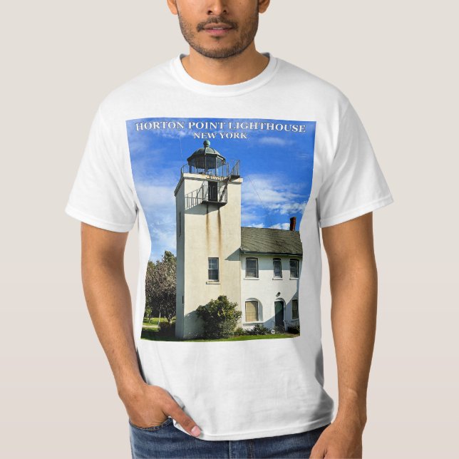 Horton Point Lighthouse, New Yorker T - Shirt (Vorderseite)