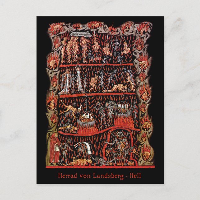 Hortus Deliciarum Postkarte (Vorderseite)