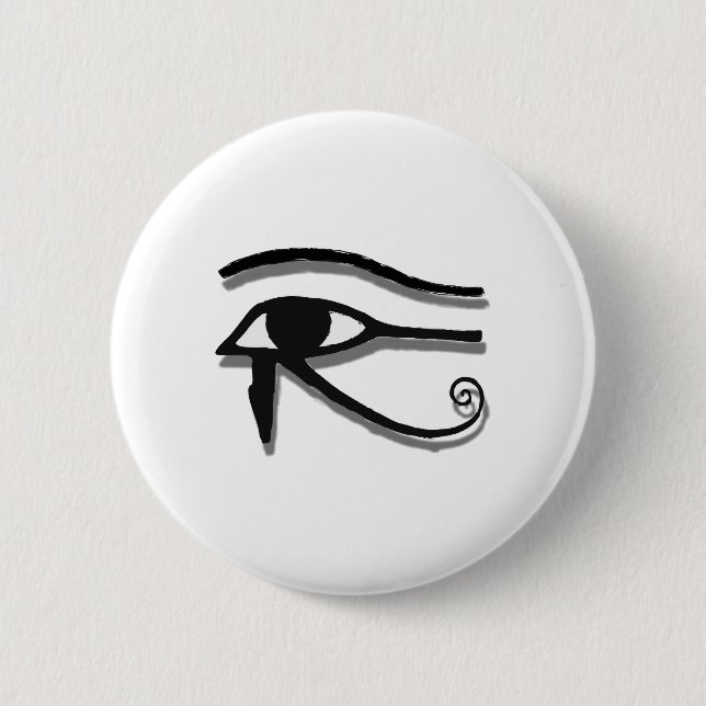 Horus Ägyptische Symbolfarbe Zeichnend Auge Button (Vorderseite)