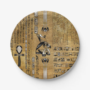 Horus - Ägyptisches Hor- Gold und Perle Pappteller