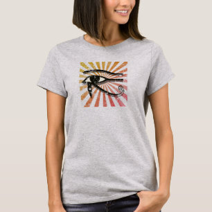 Horus ägyptisches Symbol Retro Sun T-Shirt