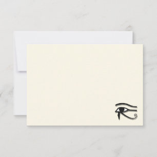 Horus-Auge Ägyptisches Symbol Blank Creme Weiß Mitteilungskarte