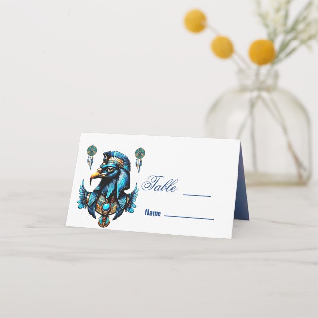 Horus der ägyptische Falkengott Platzkarte (Vorderseite)