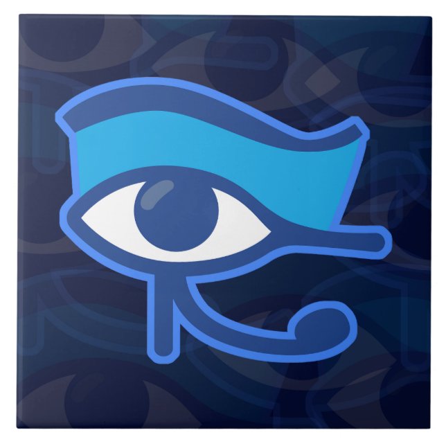 Horus Eye Keramik Tile Fliese (Vorderseite)