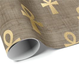 Horus Gold ägyptischer Hieroglyphischer Papyrus Geschenkpapier