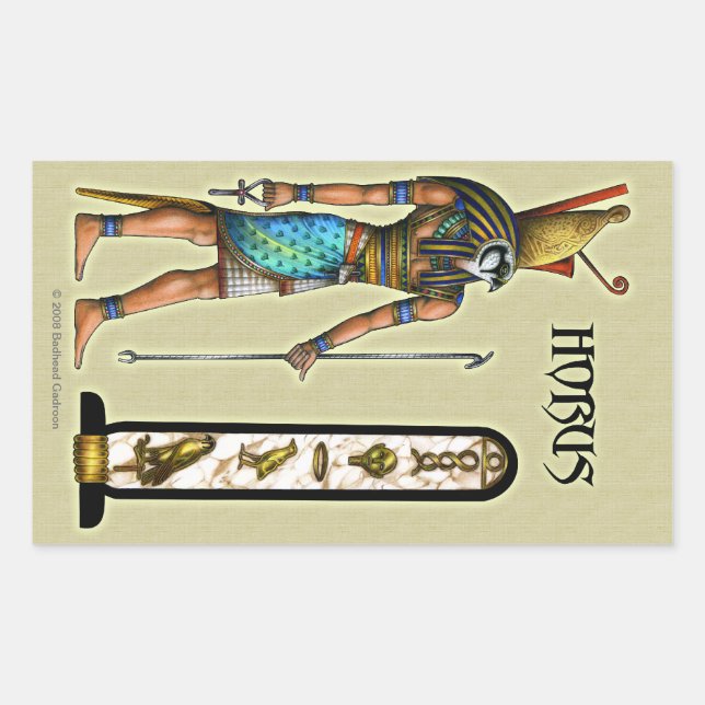 Horus Rectangle Sticker (Vorderseite)