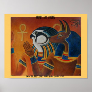 Horus und Anubis Poster