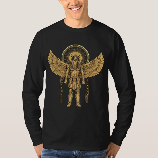Horus with Sun Disk  T-Shirt (Vorderseite)