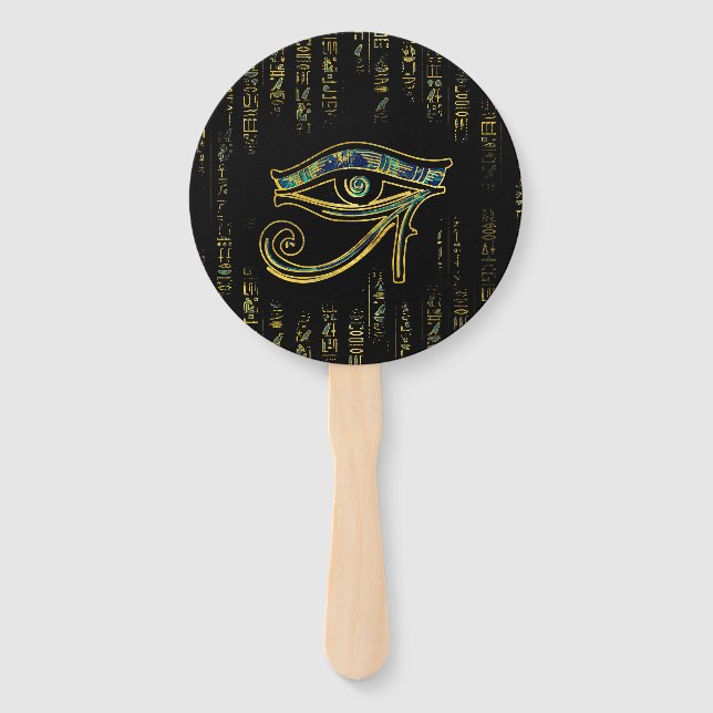 Horusauge auf Hieroglyphen und Marmor Fächer (Vorderseite)