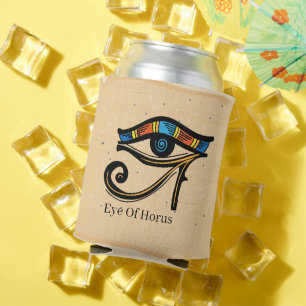 Horusauge auf Papyrus, ägyptische Hieroglyphen Dosenkühler