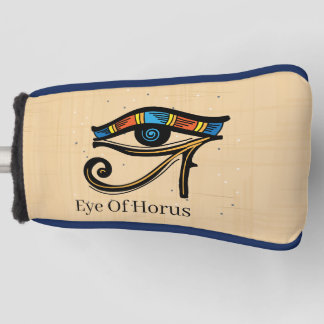 Horusauge auf Papyrus, ägyptische Hieroglyphen Golf Headcover