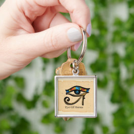 Horusauge auf Papyrus, ägyptische Hieroglyphen Schlüsselanhänger