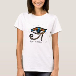 Horusauge auf Papyrus, ägyptische Hieroglyphen T-Shirt
